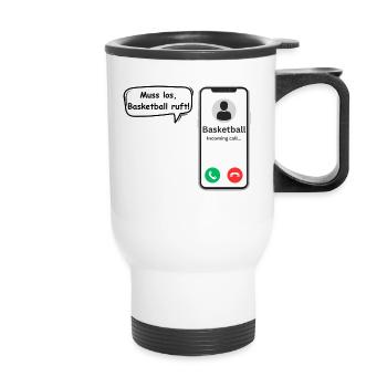 Basketball Calls - Sports Saying - ApriNoeScor - Thermal mug with handle - white - Front