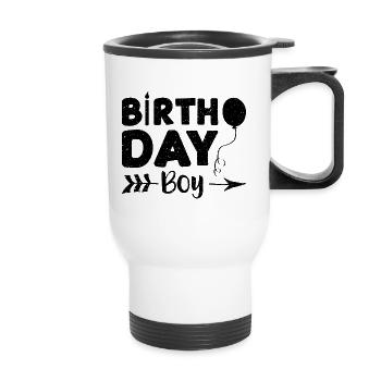 Birthday Boy - Birthday - Thermobecher mit Tragegriff - Weiß - Vorne