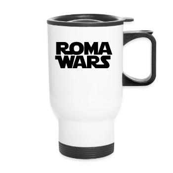 Roma Wars SW Design Lettres noires - Tasse isotherme avec poignée - blanc - Devant