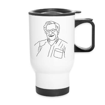 Noam Chomsky - Tasse isotherme avec poignée - blanc - Devant