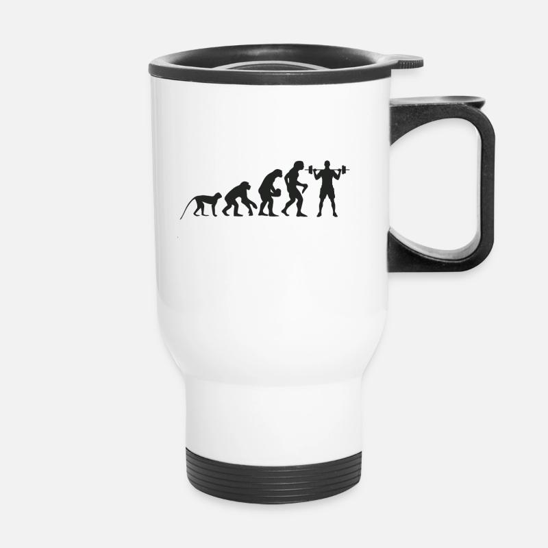 Evolution Fitness - Thermobecher mit Tragegriff - Weiß