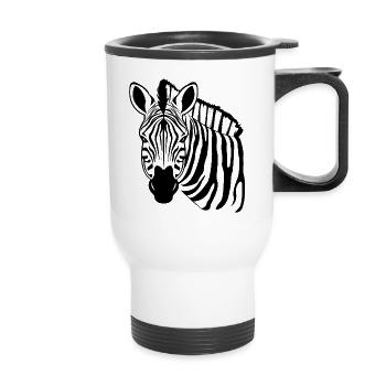 Zebra - Thermobecher mit Tragegriff - Weiß - Vorne