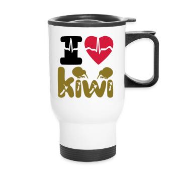 I LOVE KIWI - Tasse isotherme avec poignée - blanc - Devant
