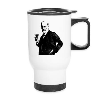 Sigmund Freud - Thermobecher mit Tragegriff - Weiß - Vorne