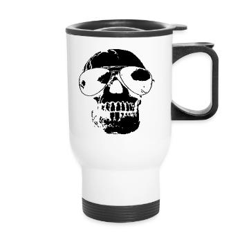 Totenkopf - Thermobecher mit Tragegriff - Weiß - Vorne