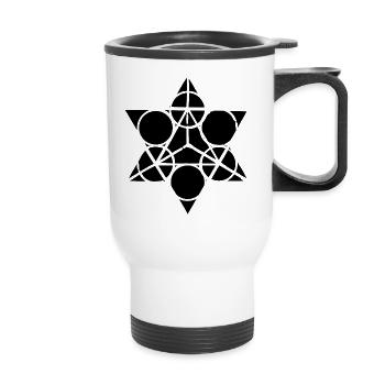 Sacred geometry - Thermobecher mit Tragegriff - Weiß - Vorne