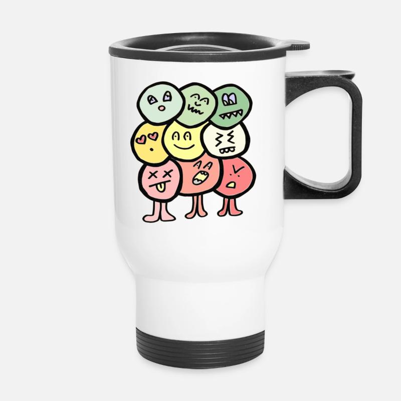 EMOTION's Coulor - Thermal mug with handle - white