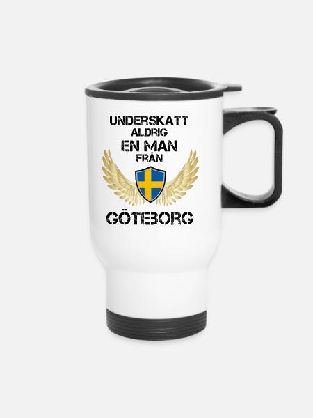 Göteborg - Thermobecher mit Tragegriff - Weiß