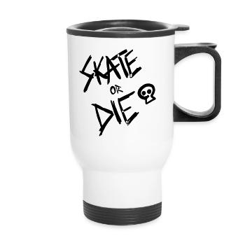 SKATE or DIE! - Thermobecher mit Tragegriff - Weiß - Vorne
