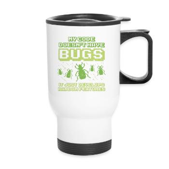 Code Bug Test Programmer Developer Gift - Thermal mug with handle - white - Front