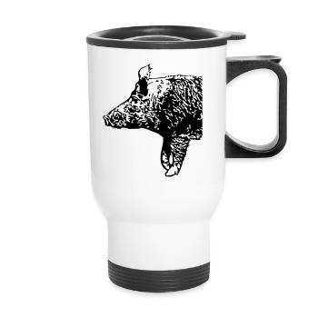 Wild Boar - Tasse isotherme avec poignée - blanc - Devant