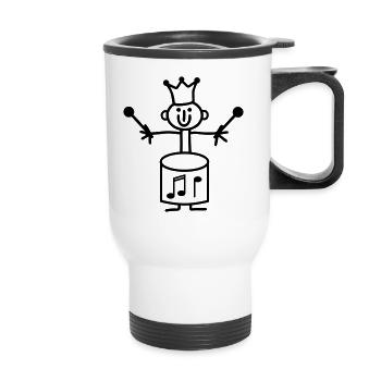 Drummer King - Thermobecher mit Tragegriff - Weiß - Vorne