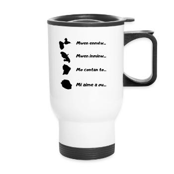 97 je t'aime - Tasse isotherme avec poignée - blanc - Devant