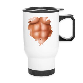 Aufriss (Six-Pack-Edition) - Thermobecher mit Tragegriff - Weiß - Vorne