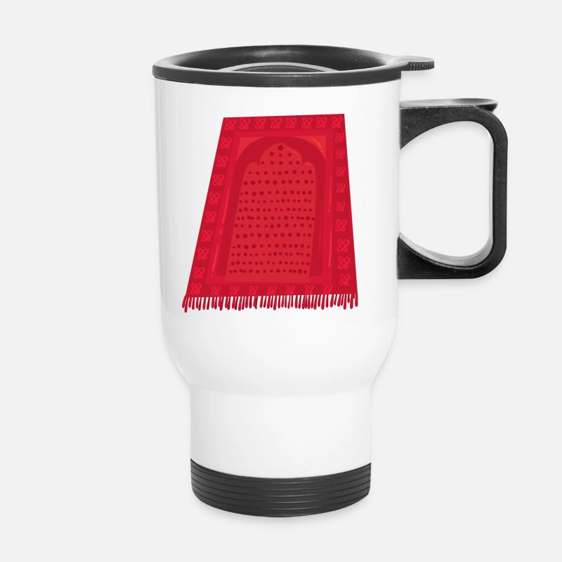 Prayer rug - Thermal mug with handle - white