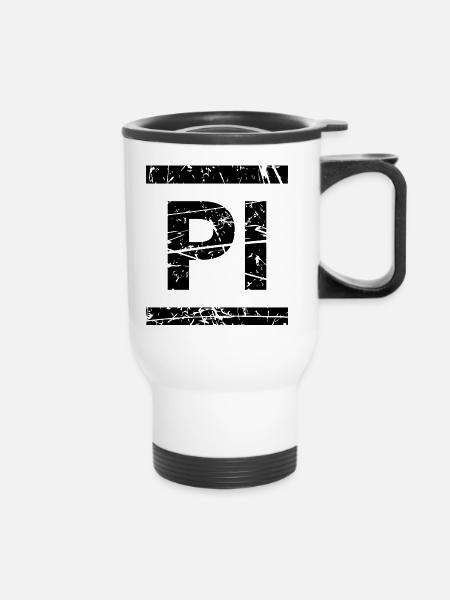 Pi - Thermobecher mit Tragegriff - Weiß