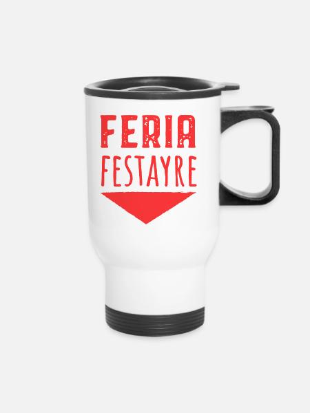 Festayre Feria - Thermobecher mit Tragegriff - Weiß