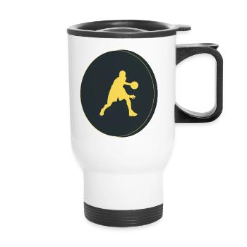 basketteur - Tasse isotherme avec poignée - blanc - Devant