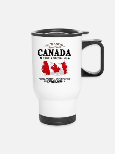 Kanada - Maple Leaf - Canada - Thermobecher mit Tragegriff - Weiß