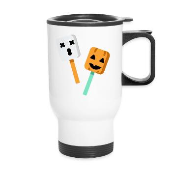 Halloween Lolli - Thermobecher mit Tragegriff - Weiß - Vorne