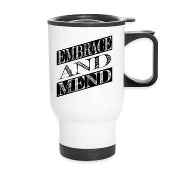 supportive relationships birthday present idea - Thermal mug with handle - white - Front