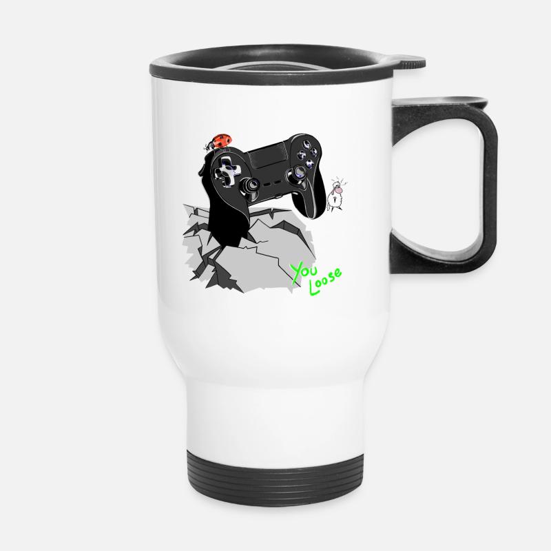 Controller Gamepad Wolly Sheepling - Thermobecher mit Tragegriff - Weiß