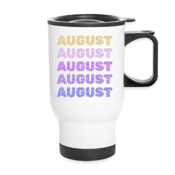 August August - Thermobecher mit Tragegriff - Weiß - Vorne