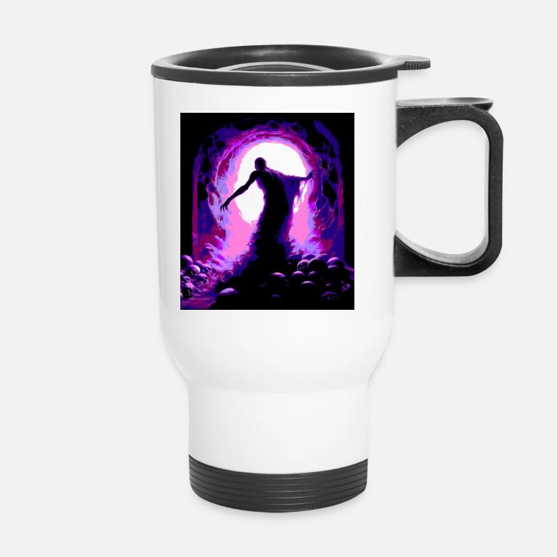 Beerdigungsnacht - Thermobecher mit Tragegriff - Weiß