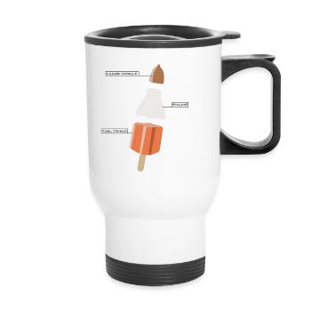 Rocket | , rocket, funny pictures - Thermal mug with handle - white - Front