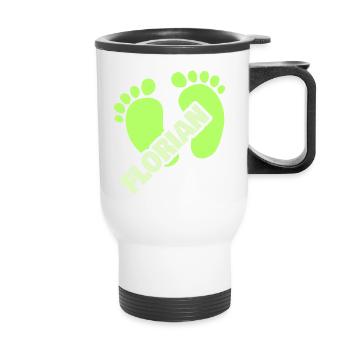 Birth Florian - Thermal mug with handle - white - Front