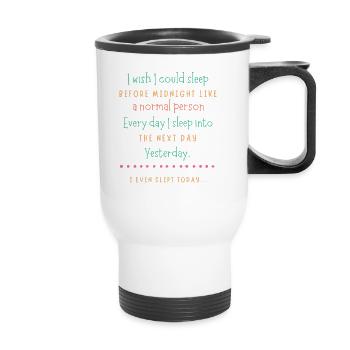 Midnight Sleep Wish - Thermal mug with handle - white - Front