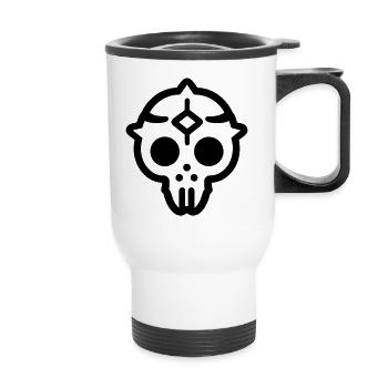Skull - Thermal mug with handle - white - Front
