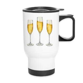 Glasses - Thermal mug with handle - white - Front