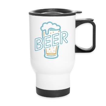  Beer - Cool Beer Logo - Thermal mug with handle - white - Front
