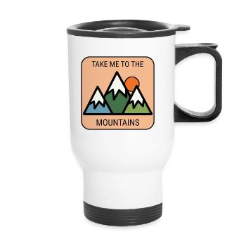Emmène-moi dans les montagnes - Tasse isotherme avec poignée - blanc - Devant