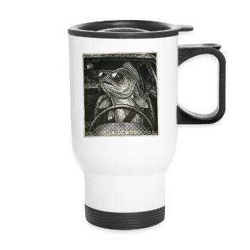 Zander Flashed - Thermal mug with handle - white - Front