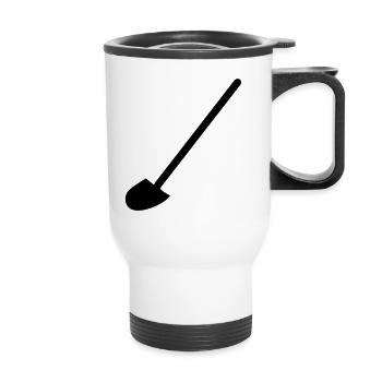 Shovel - Thermal mug with handle - white - Front