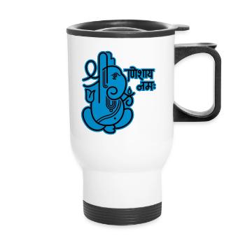 Ganesha Elefant (elephant) No.05_2c - Thermobecher mit Tragegriff - Weiß - Vorne