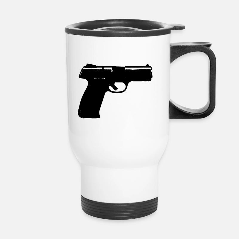Esport Gamer pistol egoshooter gift idea - Thermal mug with handle - white