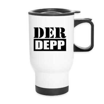 Der Depp - Thermobecher mit Tragegriff - Weiß - Vorne