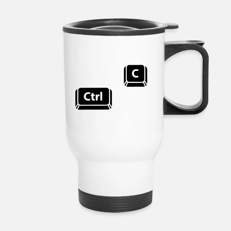 Ctrl C - Tasse isotherme avec poignée - blanc