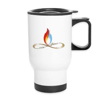 Twin Flame Infinity - Thermobecher mit Tragegriff - Weiß - Vorne