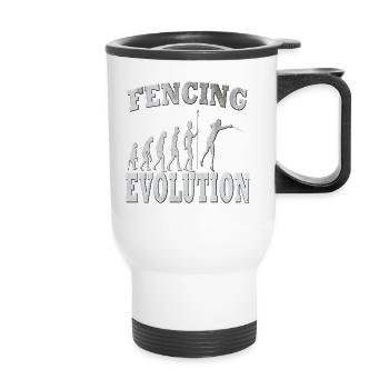 fencing - Thermal mug with handle - white - Front