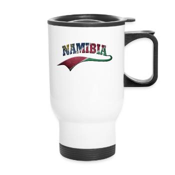 Namibia - Thermobecher mit Tragegriff - Weiß - Vorne
