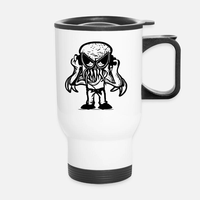 little cthulhu - Thermal mug with handle - white