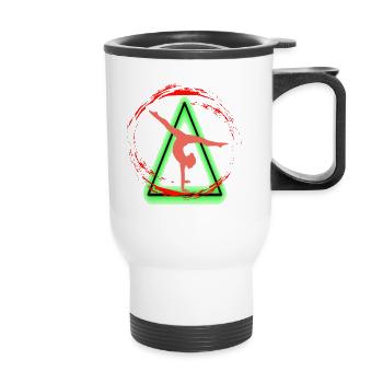 Gymnastique rythmique - Tasse isotherme avec poignée - blanc - Devant