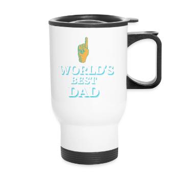 The best dad in the world - Thermal mug with handle - white - Front