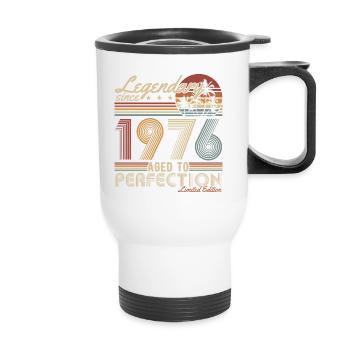 Legendary Since 1976 Vintage Birthday Gift - Thermal mug with handle - white - Front
