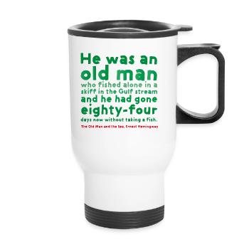 THE OLD MAN AND THE SEA - Thermobecher mit Tragegriff - Weiß - Vorne