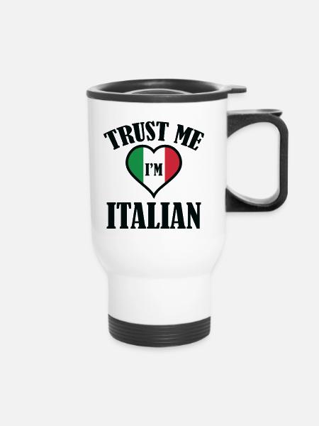 Trust Me Ich bin Italiener - Thermobecher mit Tragegriff - Weiß